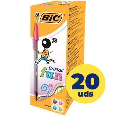 Bic Cristal Fun Fashion Bolígrafos Colores Surtidos Caja de 20 Unidades
